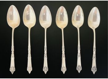 6 Antique 1917 Sterling Small Spoons- 1.94 Oz.