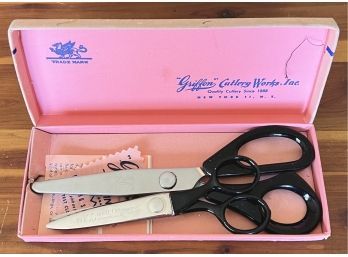 Vintage Griffon Cutlery Works Pinking Shears With Box, And Pair Of Weiss Model CB5