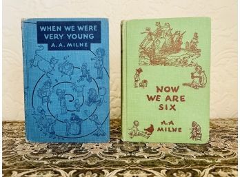 1930's 'When We Were Very Young' & 'Now We Are Six' Books By A.A. Milne