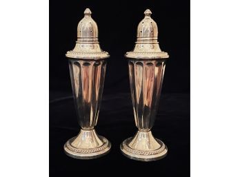 2 N.S. Co. Weighted Sterling Salt & Pepper Shakers- 3.7 Oz.