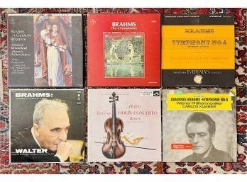 4 Vintage LP's Classical Brahms