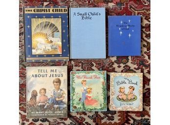 6 Pc. Antique Children's Christian Story Books
