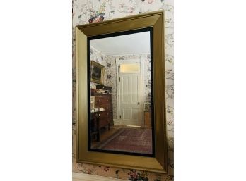Large Antique Mirror In Heavy Wood Frame