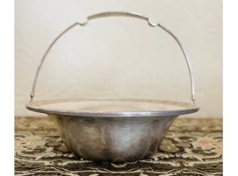 Antique Round Sterling Silver Bowl With Handle- 3.37 Oz.