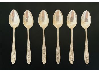 6 Antique International Sterling Small Spoons- 2.13 Oz.