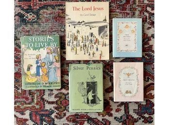 5 Pc. Vintage Children's Books Mostly Christianity