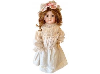 Antique Bisque Doll S&W 1250 Dep Germany 5.5, 16' Tall