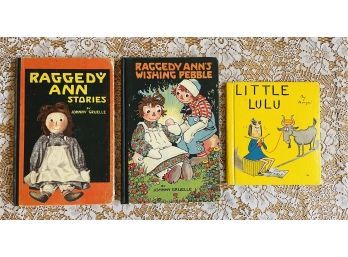 3 Vintage Children's Including Raggedy Ann, By Johny Gruelle