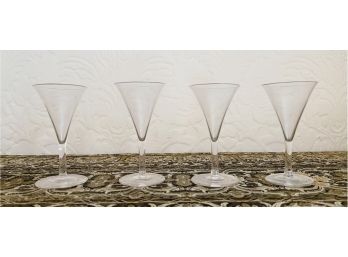 4 Tulip Shaped Cordial Glasses