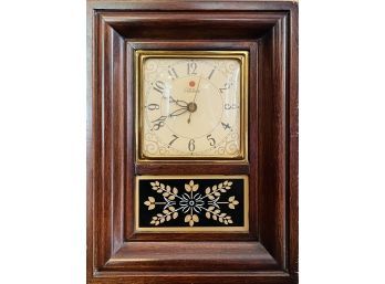 Vintage Electric Telechron Clock In Wood Case