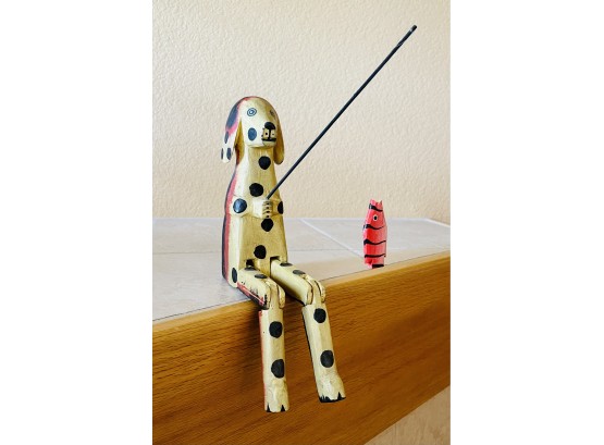 Articulated Wood Fishing Dog