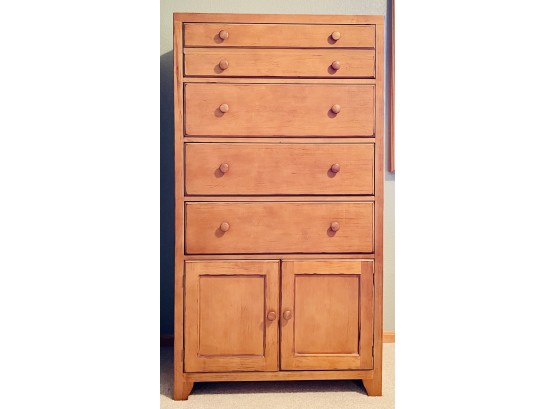 Tall Drexel 4 Drawer Chest With 2 Door Base