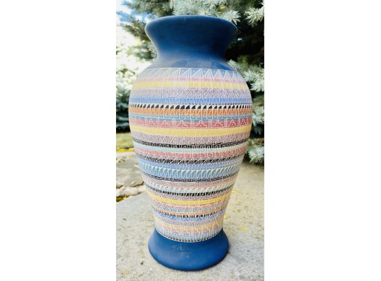 Clay Vase With Southwestern Designs