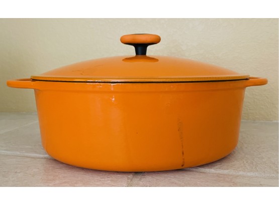 Orange Enameled Cast Iron Dutch Oven With Lid By Rachel Ray