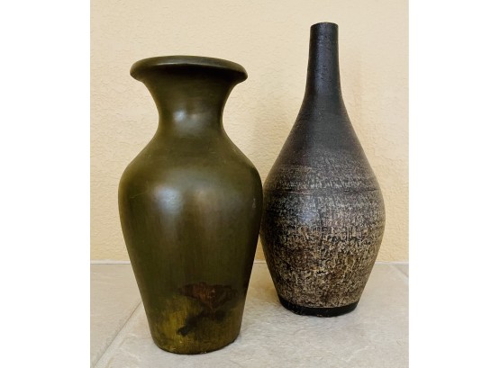 2 Pc. Mexican Clay Vases
