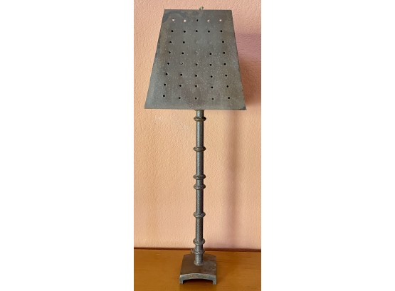 Rusty Metal Lamp With Metal Shade