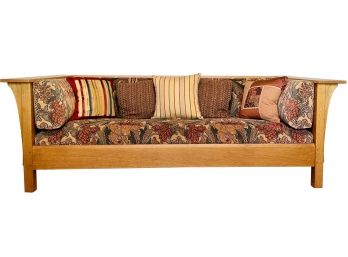 Amazing Stickley Mission Oak Sofa- Classic Arts Crafts Styling & Upholstery- Excellent Condition!