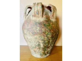 Clay Pottery Floor Vase With 6 Handles