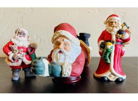 3 Midwest Importers Santa Decorative Figurines