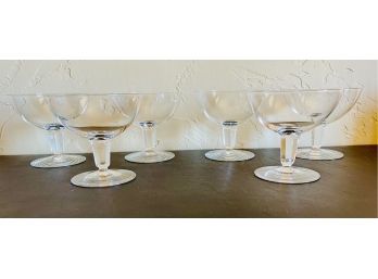 6 Crystal Sherbet Glasses