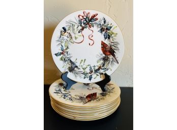 Eight Lenox 'Winter Greetings' Plates