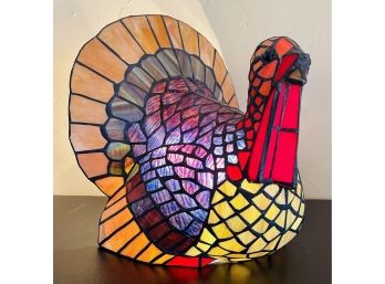 Stained Glass Turkey Lamp