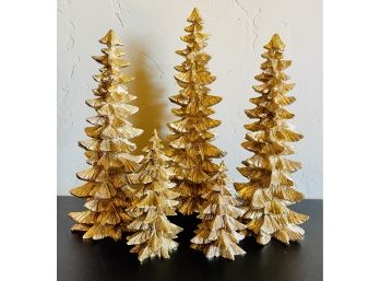Gold Tone Decorative Trees