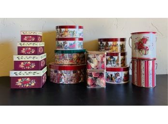 Large Lot Of Christmas Boxes