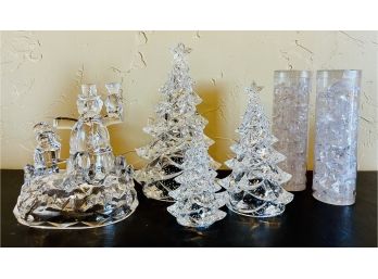 Clear Acrylic In Glass Christmas Decor Including Department 56