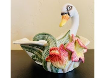 Fitz & Floyd Tulip Swan Bowl