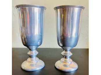 2 Pewter Goblets