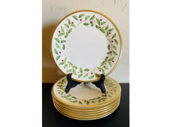 Seven Lenox Holiday 8'Plates