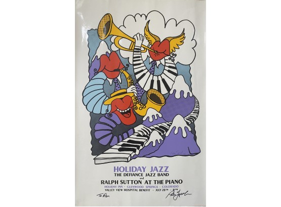 Peter Jacob Holiday Jazz Exhibition Poster Signed Unframed