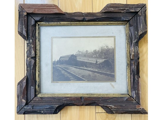 Great Victorian Frame With Train Wreck Photo
