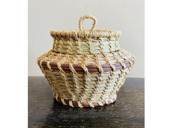 Child's Tribal Lidded Basket