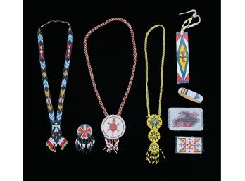 Eight Beaded Native American Pieces