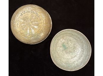Two Middle Eastern Metal Bowls