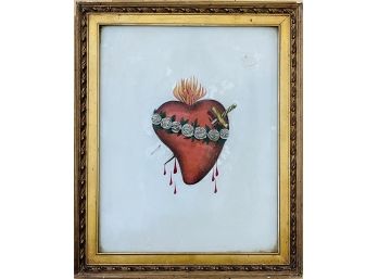 Sacred Heart Antique Painting