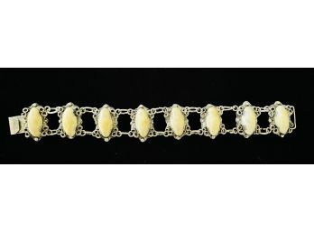 Taxco Silver Malachite 8 Element Bracelet