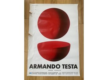 1989 Armando Testa Signed Poster Damaged And Unframed