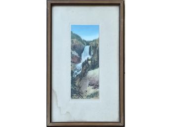 J. Haines Signed Real Photograph Of Yellowstone Falls (d)