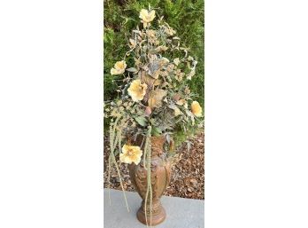 Wonderful Vase With Faux Flowers And Foiliage