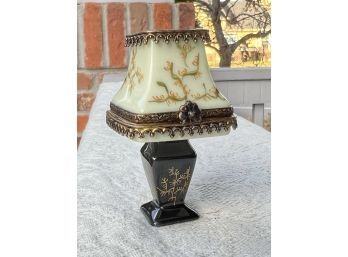 Limoges France Peint Main Lamp With Lightbulb