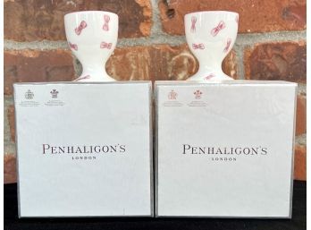 (2) Penhaligon's London Egg Cups With Box, Fine Bone China