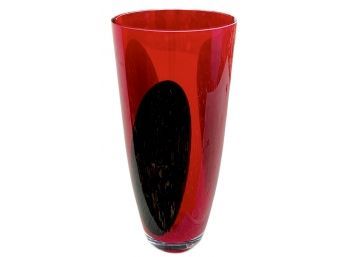 Large Handmade Red Makora Vase