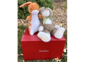 YOTTY The Velveteen Rabbit With Tag And Boyds Collection Bunny, With Neiman Marcus Box