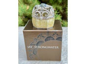 Jay Strongwater Swarovski Crystal Trinket Box With Box And Dust Bag