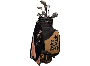 Taylor Made Golf Bag Filled With Spalding Pro Impact Putters