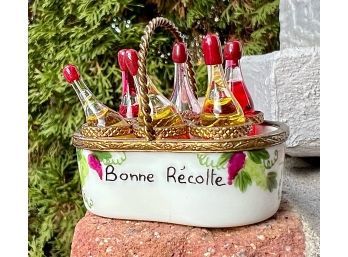 Limoges France 'Bonne Recolte' Box (One Bottle Has Minor Damage)