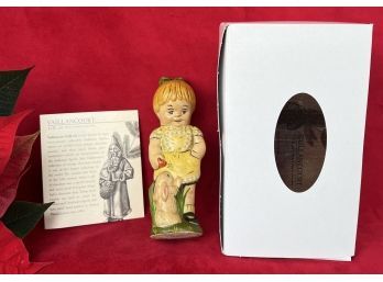 Limited Edition Vaillancourt Folk Art (59 Of 250) Chalkware Girl With Bunny